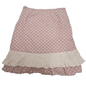 American Eagle Skirt Size 8 Women Tiered Ruffle Mixed Print Cottagecore